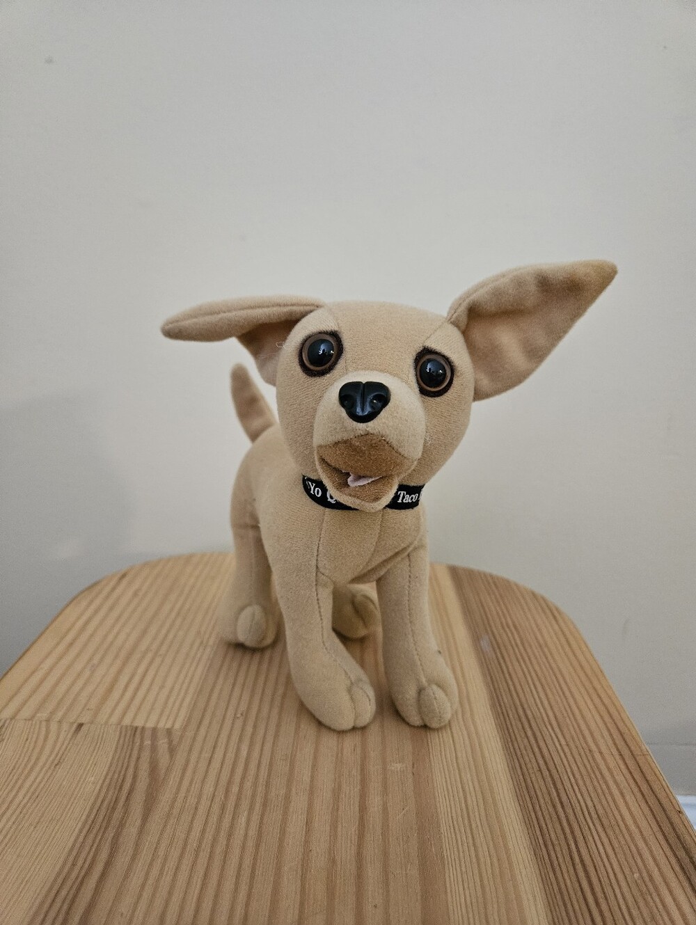 Taco Bell Plush Tan Chihuahua Dog Toy with Collar
